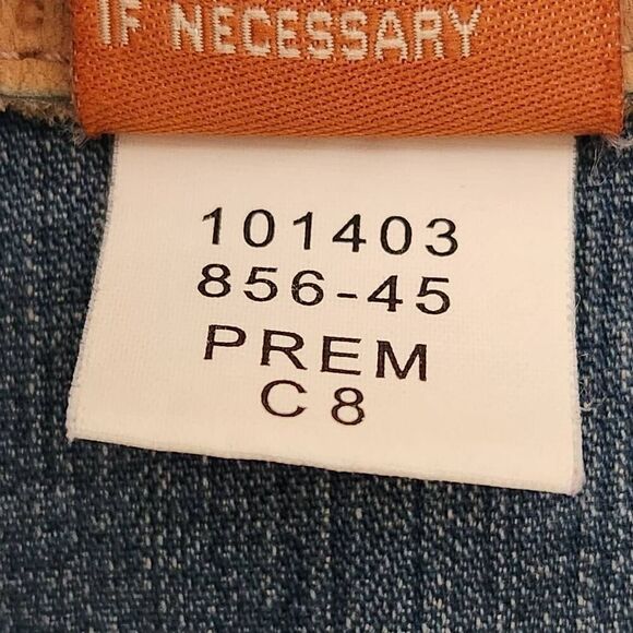 Christopher Blue jean jacket zip front pockets denim large - Picture 7 of 7